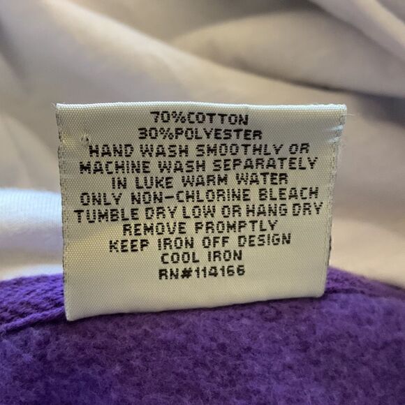 University of northern Iowa UNI Embroidered purple Vintage Hoodie Sweatshirt XL - Picture 9 of 9